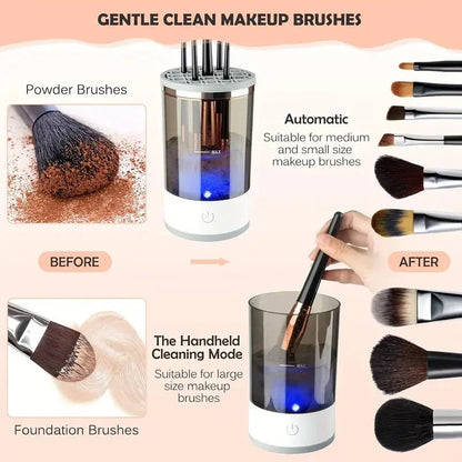 Limpiador automático de brochas de maquillaje